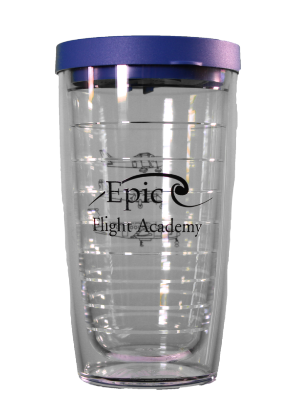 Clear thermal Epic logo cup front