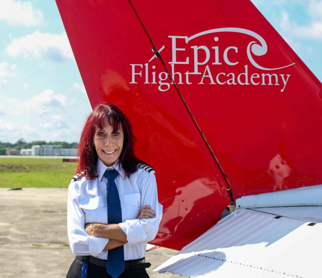 Captain Judy Rice at Epic Flight Academy