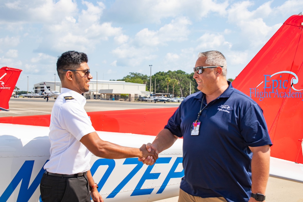 Epic student and instructor after passed checkride.