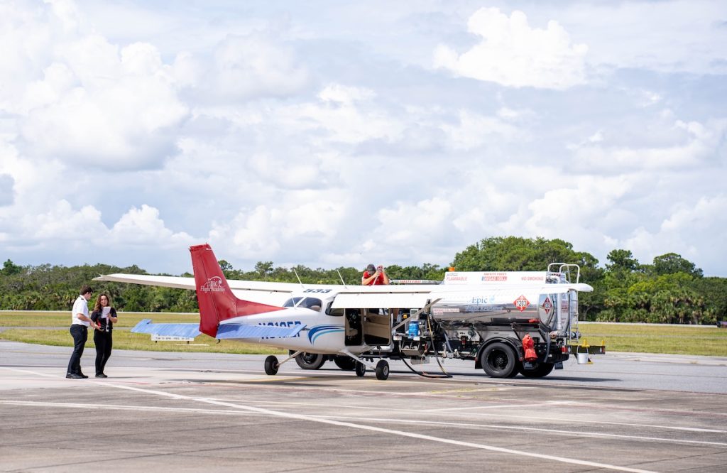 Fuel Truck and Cessna Skyhawk